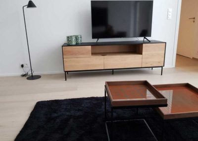 Décoration et aménagement salon, appartement chaussée de charleroi, Bruxelles